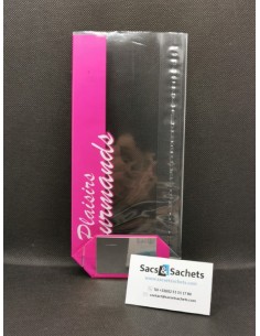 Sachet transparent avec fond carton ARGENT 100 x 220 PM